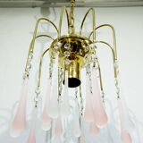 Suspension en verre de Murano et métal doré