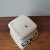 Set of 2 pot box spices tea vintage ceramic Longchamp model Mérida art nouveau