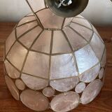 Mother-of-pearl and brass lampshade