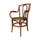 Old armchair in curved caned wood of 1900