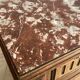 Table de chevet ancienne en bois et marbre