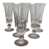 Set of 6 Sèvres crystal champagne flutes