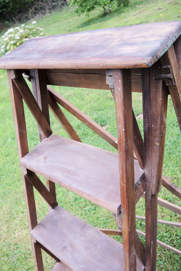 Former painter's stepladder pliable in wood