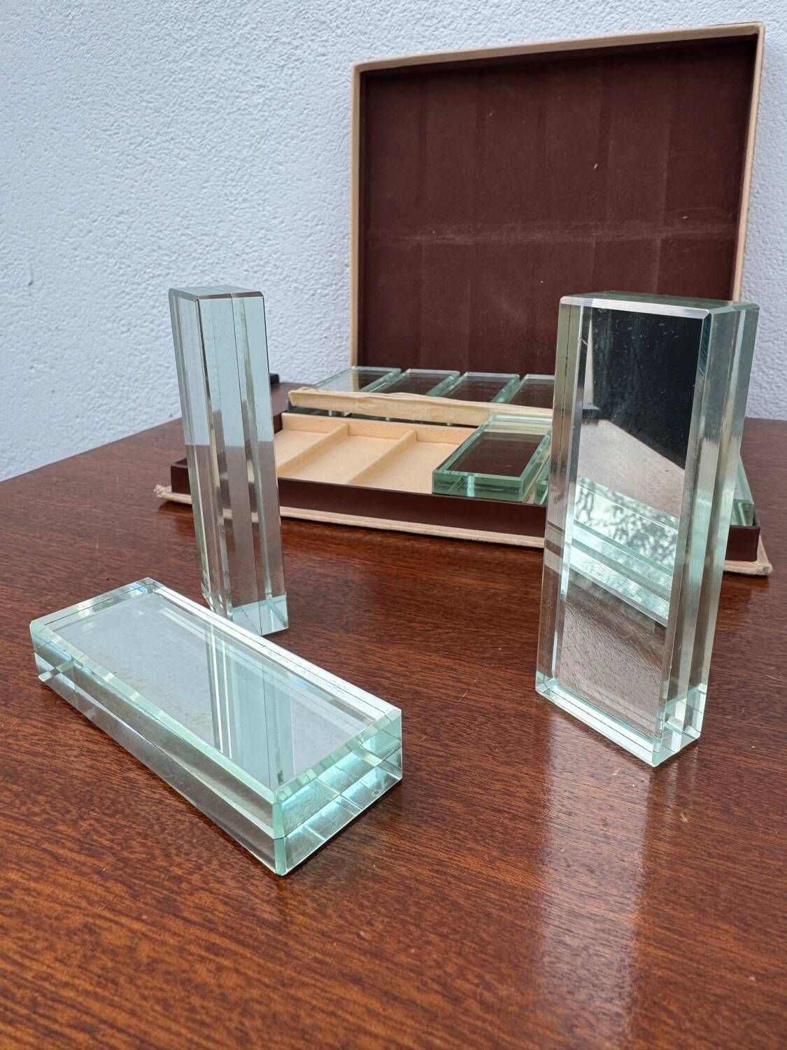 Crystal knife rest Art Deco