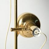 Scandinavian brass floor lamp with two adjustable light point