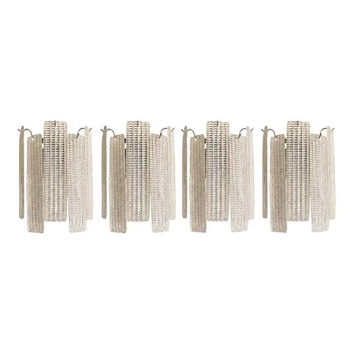 Simoeng “Listelli” Murano Glass Wall Sconce with Diamond Strips - Set 4