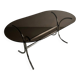 Chrome smoked glass dining table | Italy | 1970s