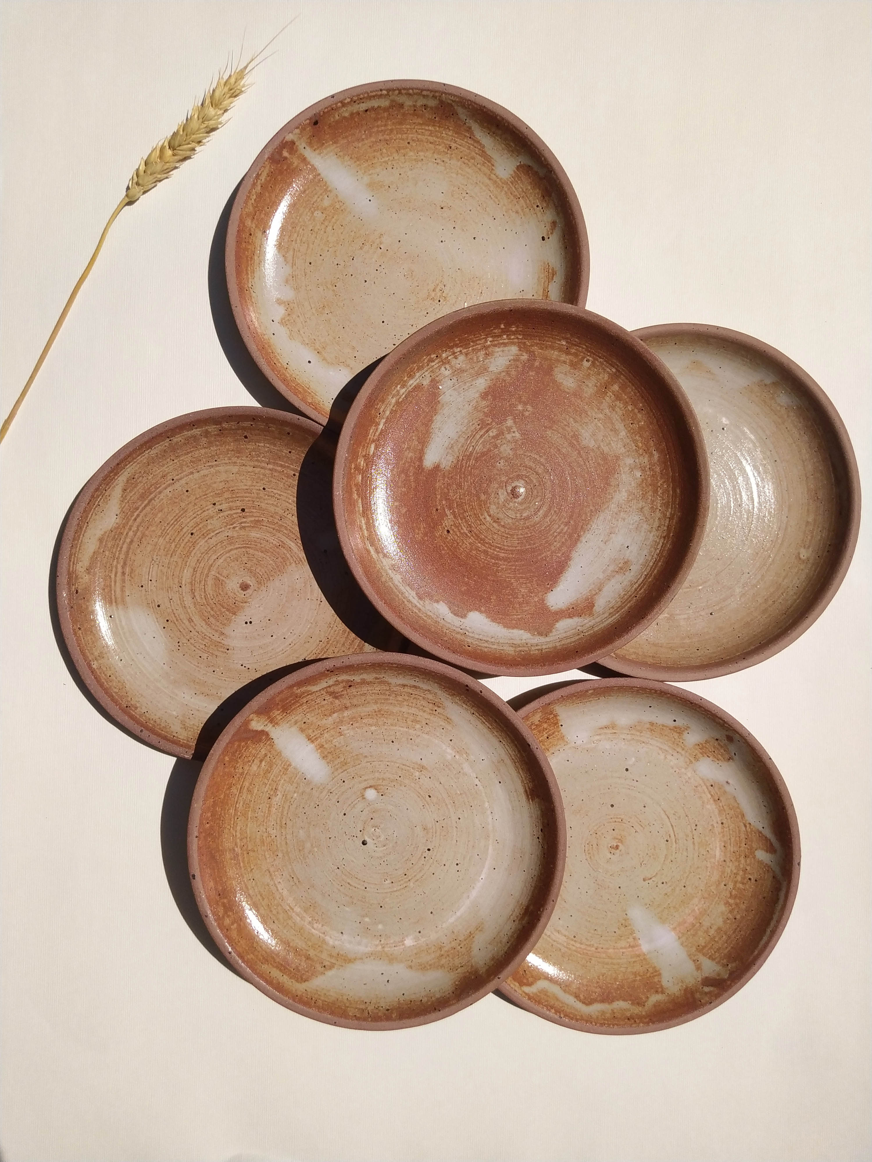 Vintage stoneware dessert plates
