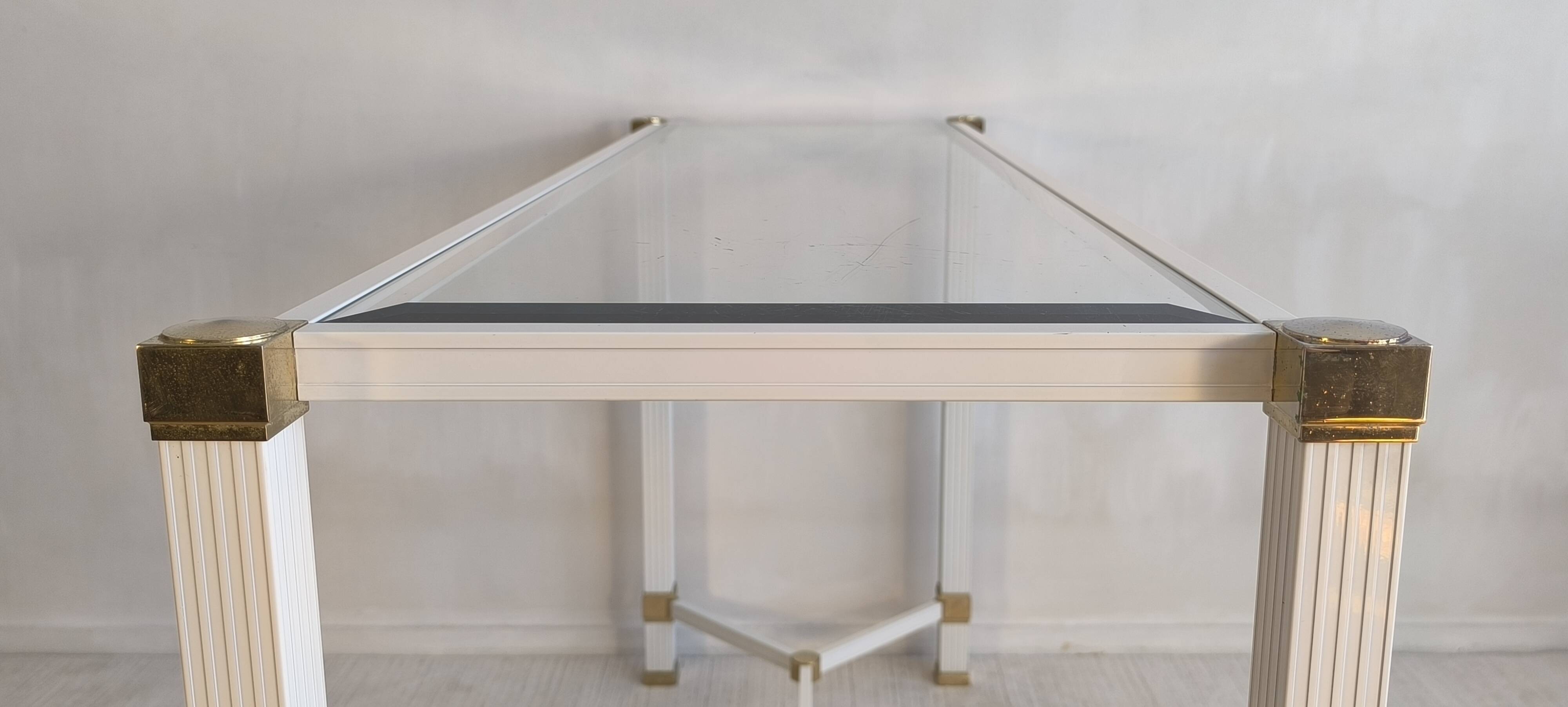 Iconique console à entretoise signée Pierre Vandel Paris