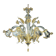 Luxury Venetian Floreal Gold-Leaf Murano Glass Chandelier