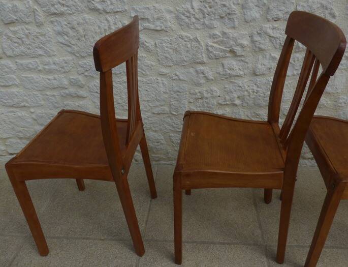 4 chaises bistrot en bois de marque stella