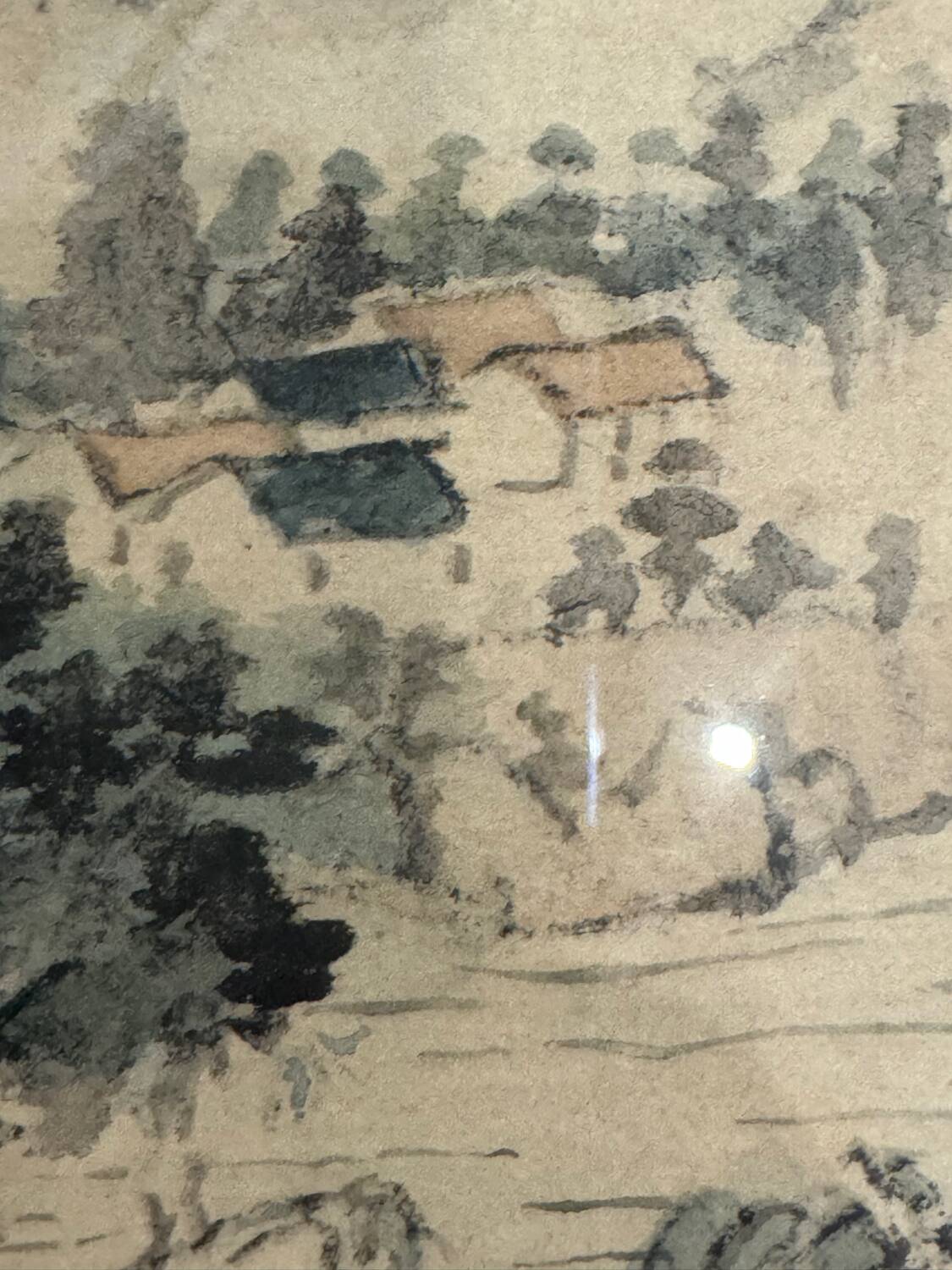Painting of a lake landscape in China, 20th century
