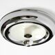 Round metal chrome ceiling or wall lamp from Italy | Space Age Design