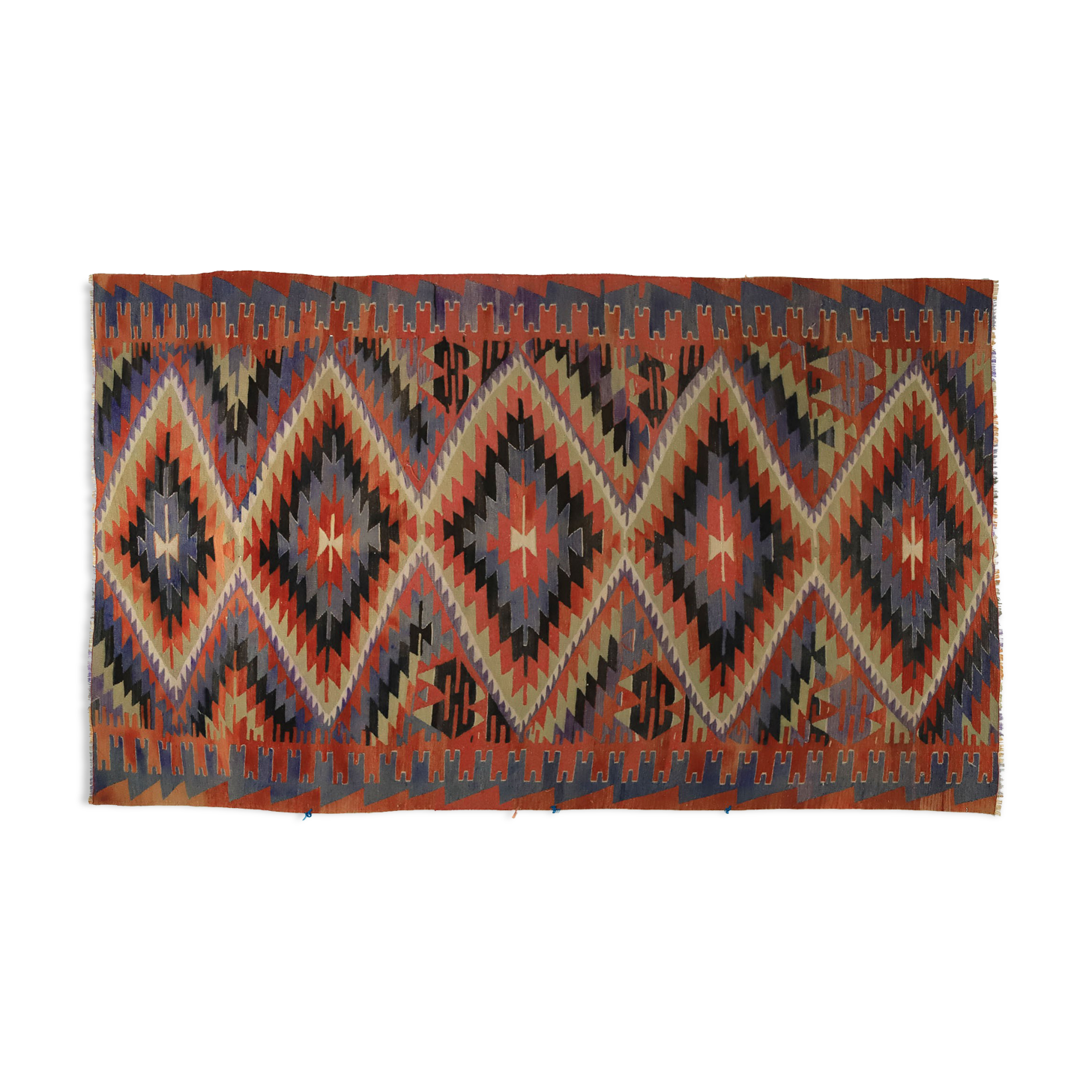 Anatolian handmade kilim rug 320 cm x 178 cm