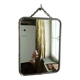 Vintage barber mirror with chain