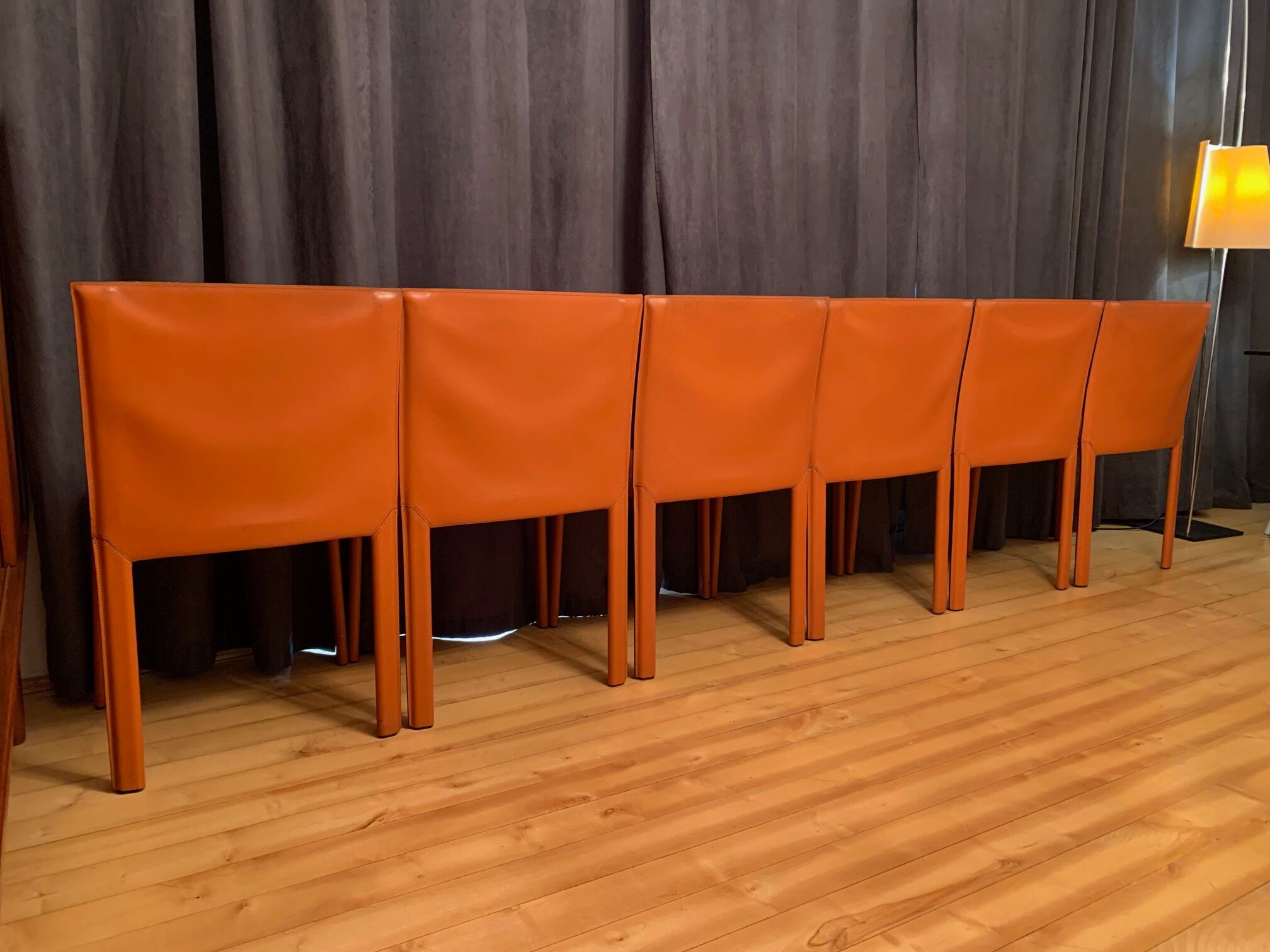 6 chaises Pasqualina par Grassi & Bianchi, Enrico Pellizzoni, Italie, années 1980.