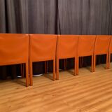 A set of six Pasqualina chairs by Grassi & Bianchi, Enrico Pellizzoni, Italy, 1980s.