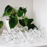 Set of 8 swan knife holders