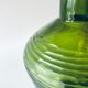 Green carved glass vase