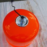 Vintage lamp of the 70s in orange opaline