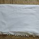 Old flat sheet with festoons 140 embroidered monogram initials HP