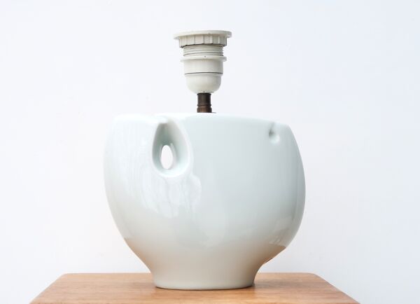 Lampe forme libre en porcelaine de Virebent années 70