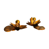 Paire de lampes "Nénuphar" Italie 1950