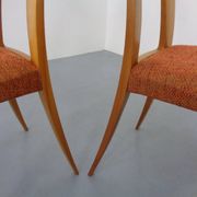 Cherry wood chairs by Ernst-Martin Dettinger, Germany, 1960s, set of 2.