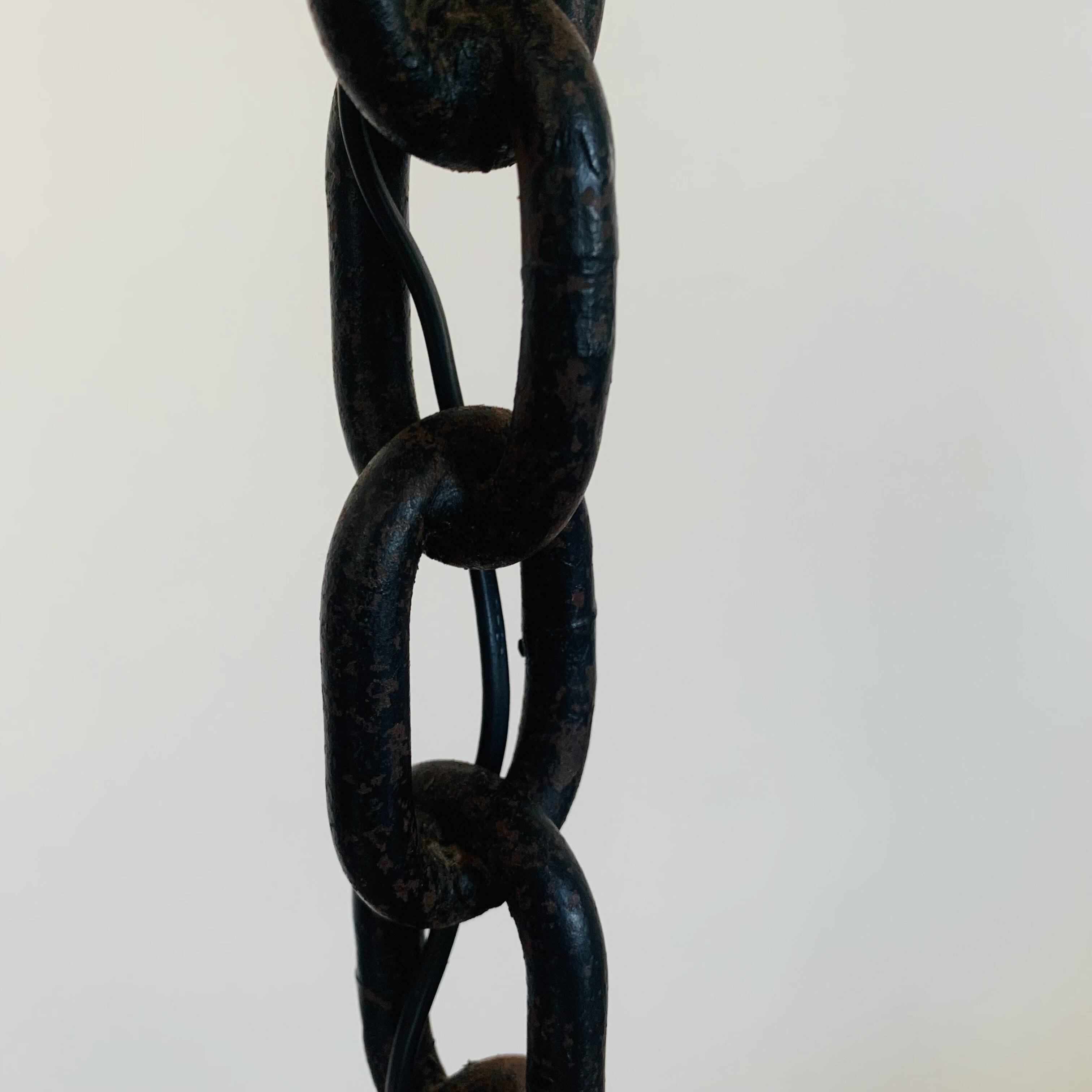 Large Brutalist Iron Floor Lamp