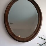 Miroir ancien ovale biseauté