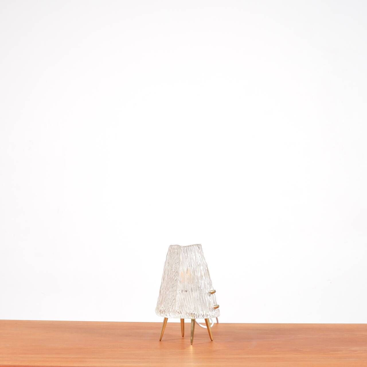 Pair of glass desk lamps by J.T. Kalmar