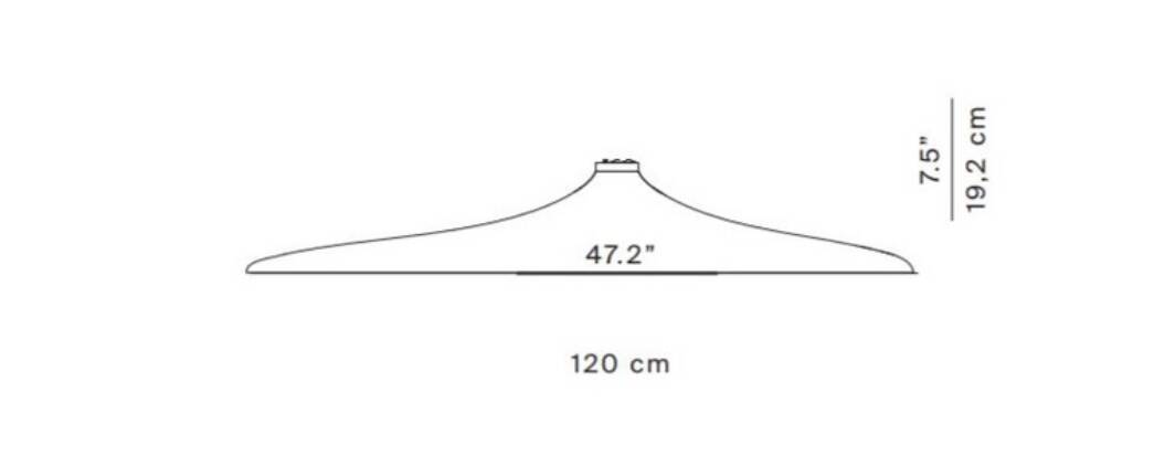 Ceiling light, black sun - luceplan