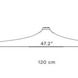 Ceiling light, black sun - luceplan