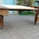 Napoleon III oak table with three extensions, 12 settings, late 19th century.