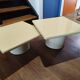 Vintage design nesting tables – lacquered wood & metal