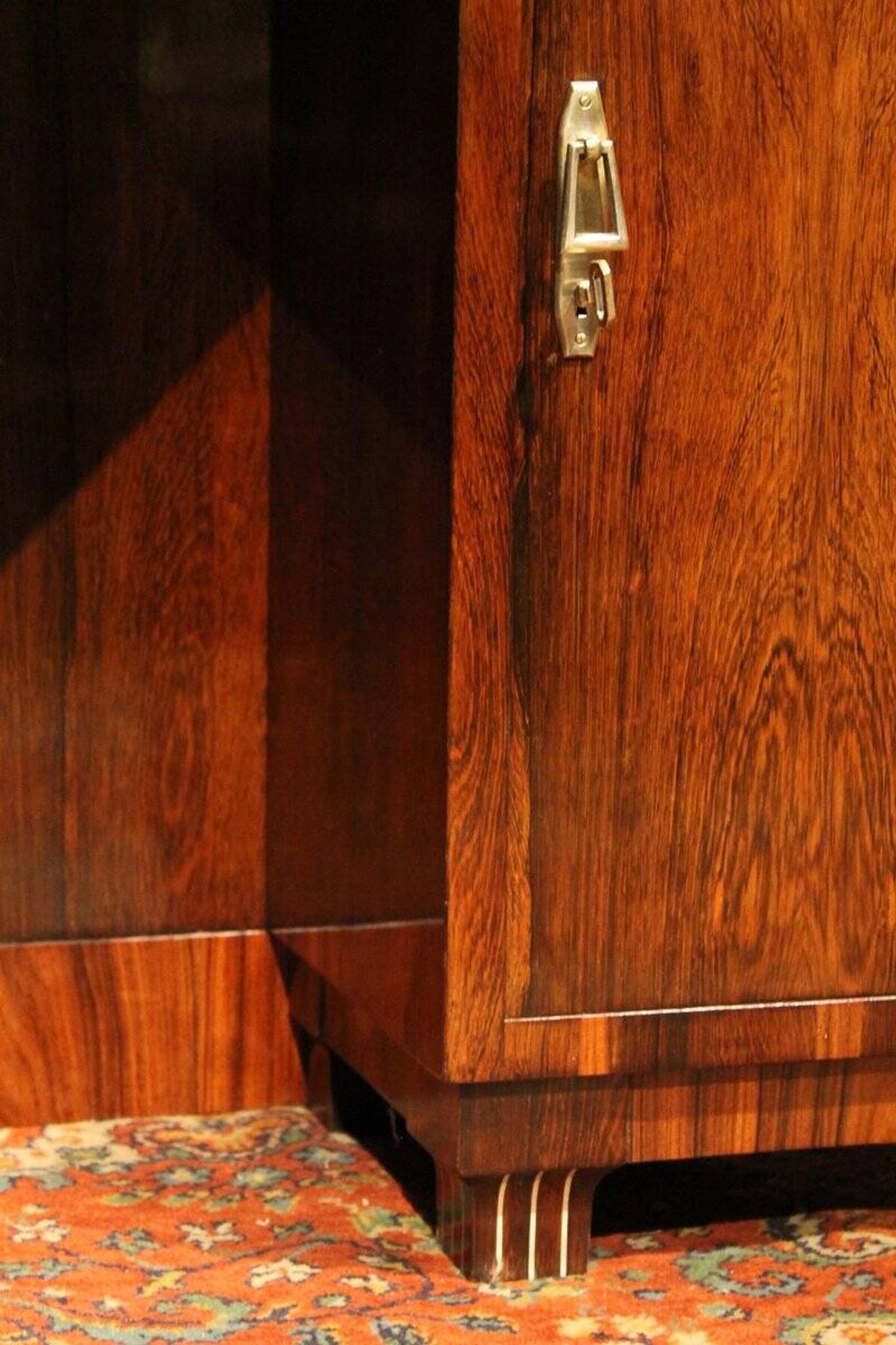 Art Deco Veneer Writing Desk or Vanity Table, 1920s