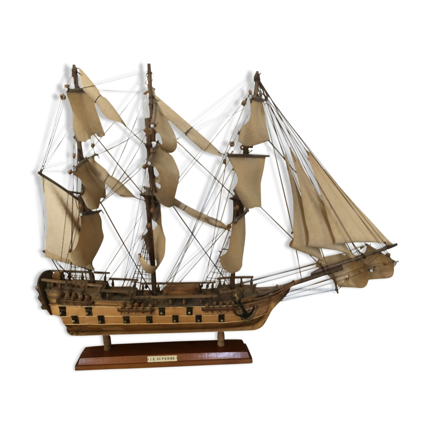 Wooden boat model