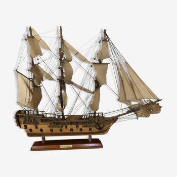 Wooden boat model