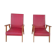 Paire de fauteuils vintage en skaï
