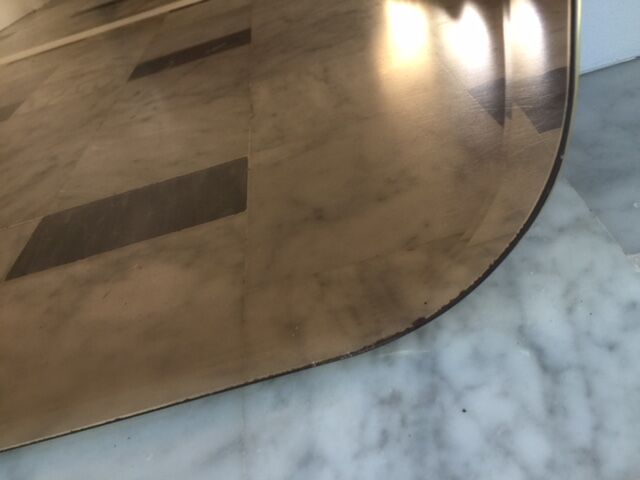 Amber mirror gold strapping  37x136cm