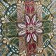 Nappe en soie d’Alger époque début XXe motifs floraux rehaussés de fils dorés, fait main