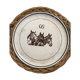 Vintage earthenware horses serving dish by Gien Nordez et Cie Cherbourg
