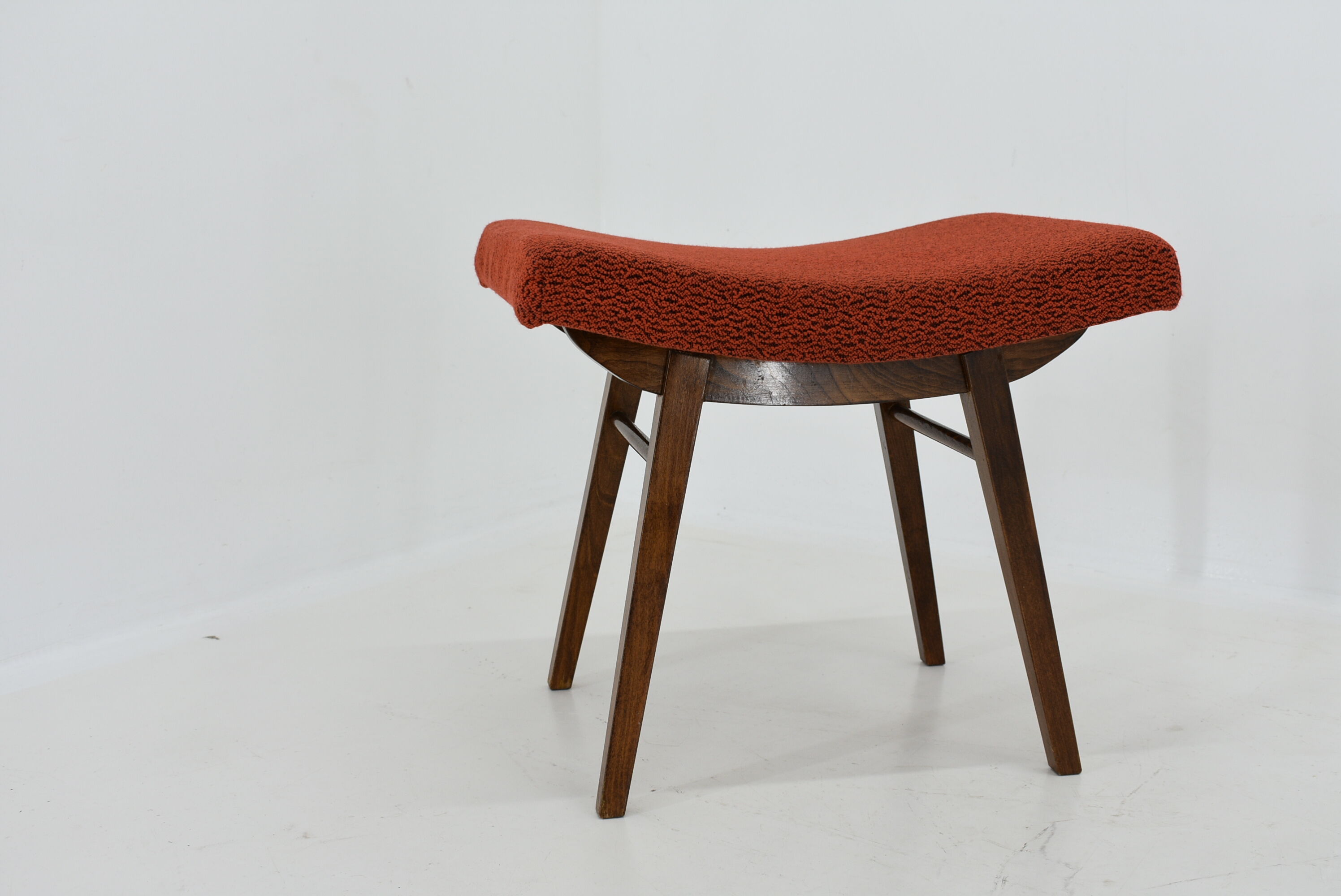 1980s Oak Stool, Czechoslovakia