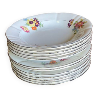 Set d’assiettes 6  plates et 6 creuses