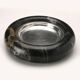 Vintage black and silver marble catchall, Italy, 1970s