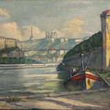 Tableau ancien, Marine signée , années 50/60