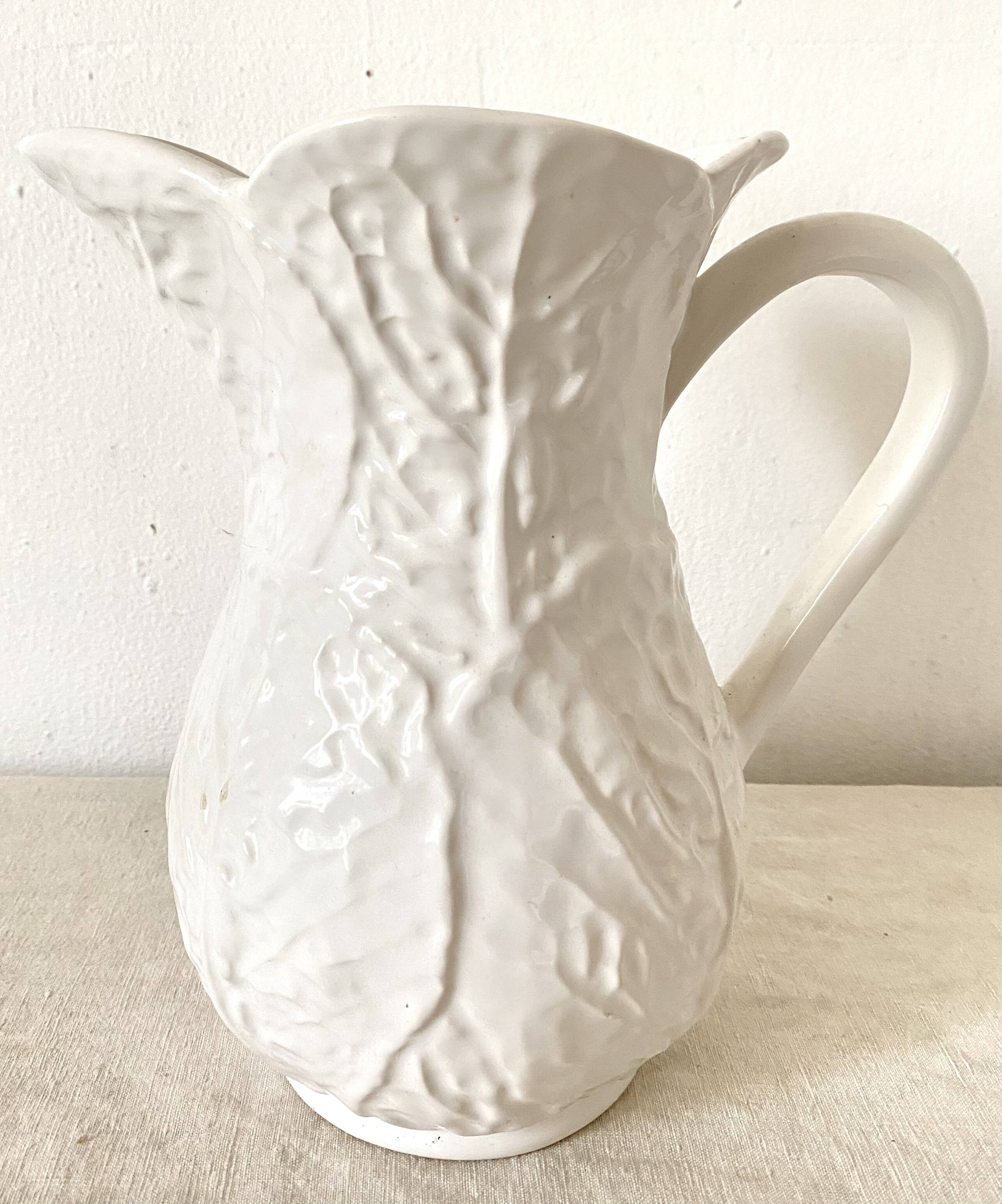 Cabbage leaf slip pitcher
