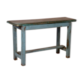 Former Burmese teak bench original blue patina