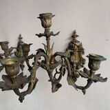 Paire d'appliques en bronze à 4 branches Napoléon III