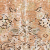 6x9 brown & beige oriental vintage rug 181x291cm